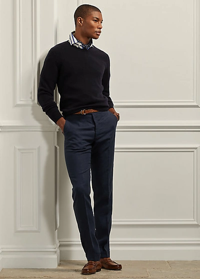 Polo Ralph Lauren Gregory Linen Trouser In Tan