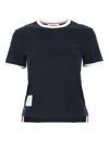 Thom Browne Navy Medium Weight Ringer T-shirt In Blue