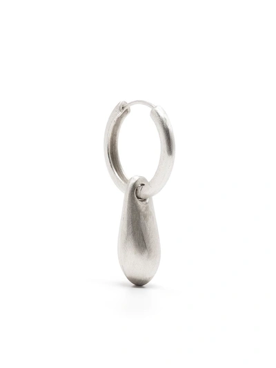 Parts Of Four Matte Sterling Silver Drop Single Earring