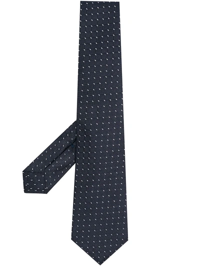 Kiton Polka-dot Print Tie In Blue