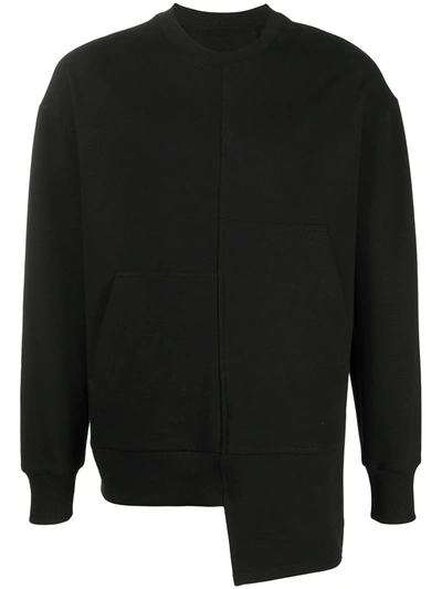 Alchemy Asymmetric Crew-neck Sweatshirt In Black