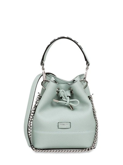 Lancel Bucket Bag In Hammered Leather In Water