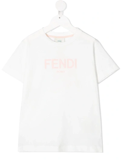 Fendi Kids' Cotton Maxi T-shirt In White