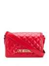 Love Moschino Logo Quilted Bag In Red