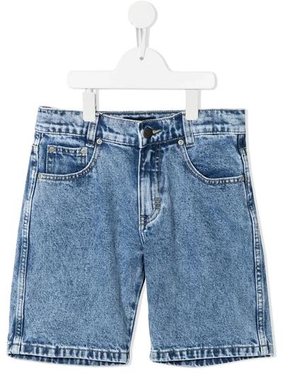 Molo Teen Bermuda Denim Shorts In Blue