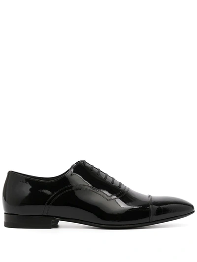 Bally Payton Patent-leather Oxford Shoes In Black