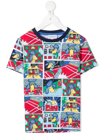 The Marc Jacobs Teen Comics-print Organic Cotton T-shirt In Red