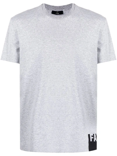 Fay Logo-print Short-sleeve T-shirt In Grey
