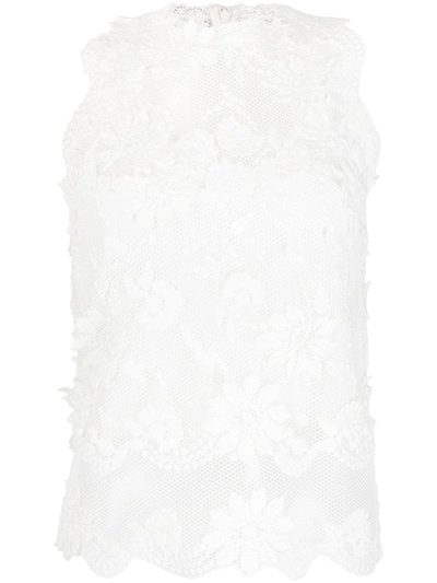 Ermanno Scervino Lace And Macram&eacute; Top In White