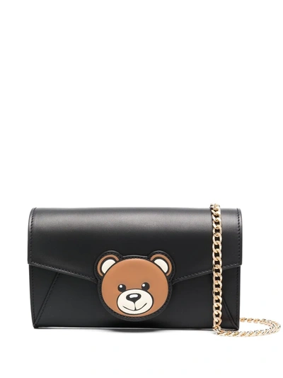 Moschino Couture Mini Bag Mini Shoulder Bag With Teddy In Black