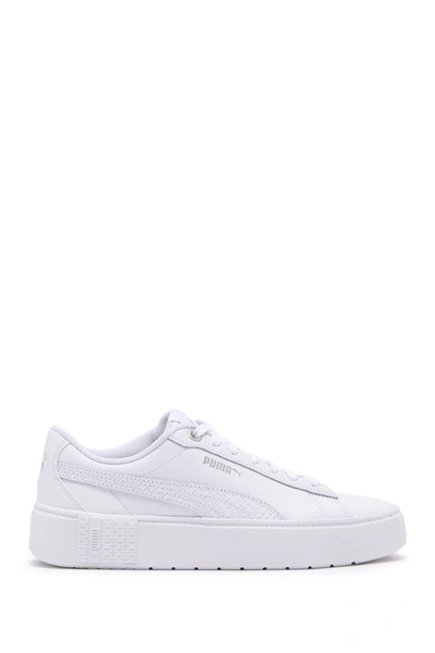 Puma Smash Platform V2 Sneaker In  White/ White