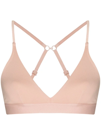 Skin + Net Sustain Hadlee Stretch-organic Pima Cotton Soft-cup Triangle Bra In Blush