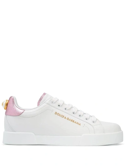 Dolce E Gabbana Women's White Leather Sneakers