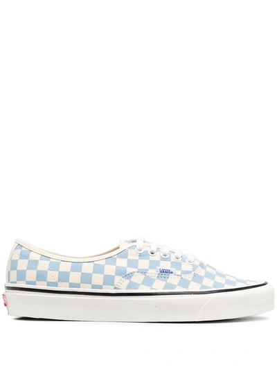 Vans Anaheim Factory Authentic 44 Dx Checkerboard Canvas Sneakers In Blue Checker
