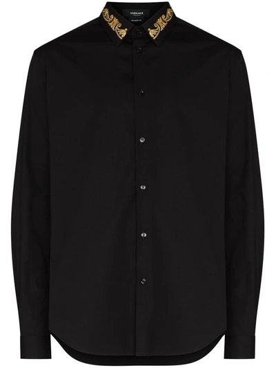 Versace Men's Black Cotton Shirt