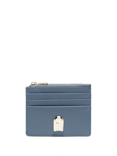 Furla 1927 Logo Plaque Cardholder In Blue