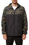 O'neill Nomadic Packable Water Resistant Windbreaker In Camo Black