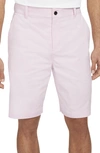 Nike Dri-fit Uv Flat Front Chino Golf Shorts In Pink Foam