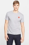 Comme Des Garçons Play Cotton Jersey T-shirt In Grey