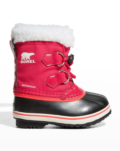 Sorel Unisex Yoot Pac Waterproof Cold Weather Boots - Little Kid, Big Kid In Fucsia
