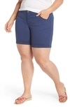 Wit & Wisdom 'ab'solution Stretch Cotton Shorts In Coastal Blue