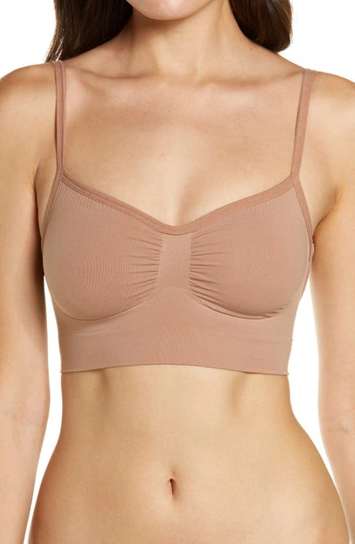 Skims Sculpting Low Back Bralette In Sienna