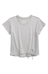 Zella Girl Kids' Tied Up T-shirt (little Girl & Big Girl) In Grey Violet
