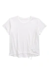 Zella Girl Kids' Asymmetrical Twilight T-shirt In White