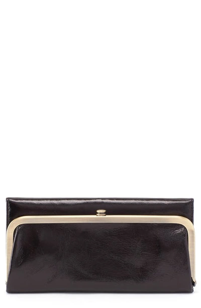 Hobo Rachel Leather Frame Wallet In Black