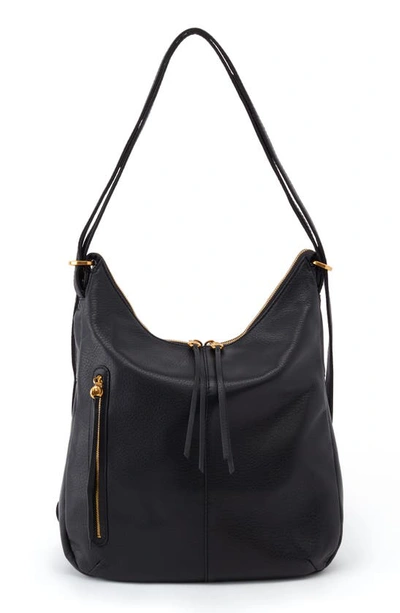 Hobo Merrin Leather Convertible Backpack In Black