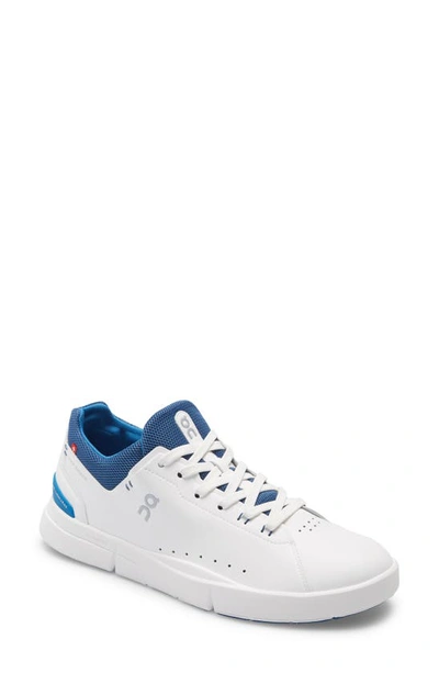On Men's The Roger Advantage Low Top Sneakers In White/ Blue