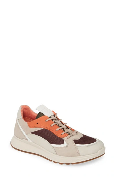 Ecco St1 Trend Sneaker In Gravel/ Grey Rose Leather