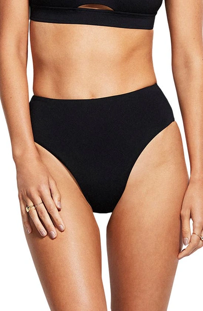 Seafolly High Waist Bikini Bottoms In Black