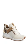 Michael Michael Kors Georgie Trainer Sneaker In Cream Multi Canvas