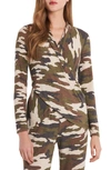 1.state Regan Camo Surplice Top In Assorted