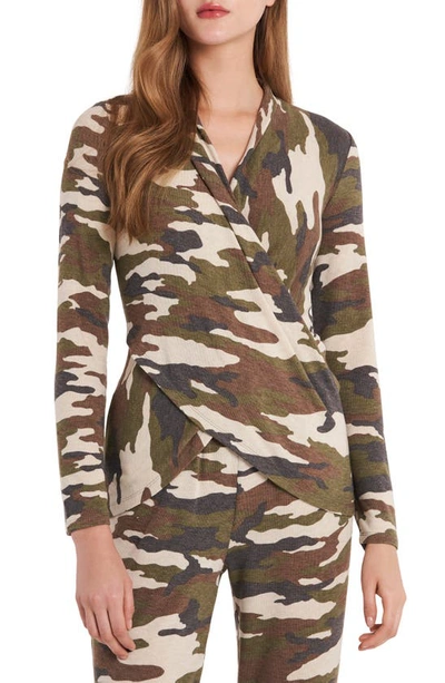 1.state Regan Camo Surplice Top In Assorted