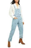 Free People We The Free Ziggy Denim Overalls In Powder Blue