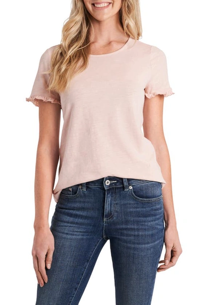 Cece Ruffle Sleeve T-shirt In Kitten Pink