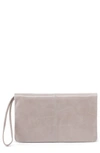 Hobo Evolve Leather Clutch In Driftwood
