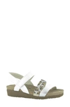 Naot 'krista' Sandal In White/ Silver/ Cheetah