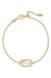 Kendra Scott Elaina Slide Bracelet In Gold Iridescent Abalone
