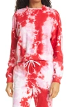 Cotton Citizen Milan Tie Dye Crop Sweatshirt In Rouge Haze