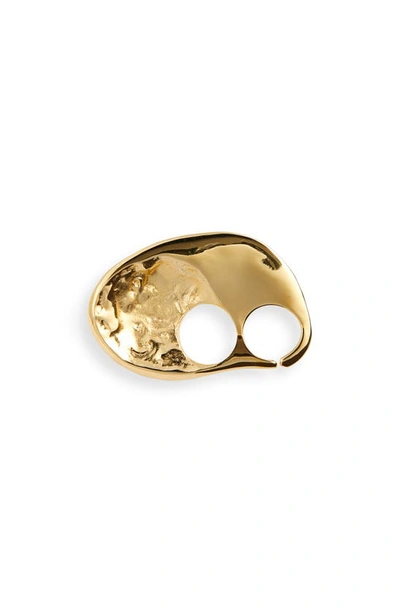 St John Double Finger Ring In Light Gold