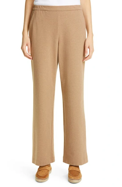Lafayette 148 Webster Ultra Comfort French Terry Pants In Sepia