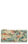 Brahmin Muse Melbourne Croc Embossed Leather Card Wallet In Superbloom Melbourne