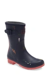 Joules Print Molly Welly Rain Boot In Navy Veg