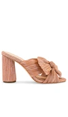Loeffler Randall Women's Penny Pleated High Heel Slide Sandals In Peach