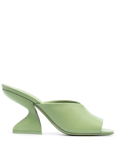 Ferragamo Light Green Sansu 1c Sandals