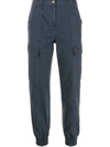 Cinq À Sept Skinny Kelly Cargo Trousers In Navy