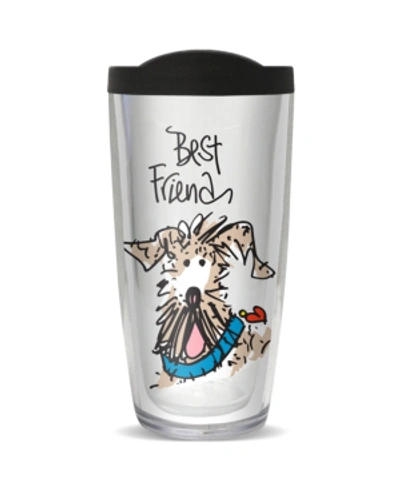 Freeheart Cartoon Dog 16-oz. Travel Tumbler With Black Lid By Jason Naylor In Best Friend